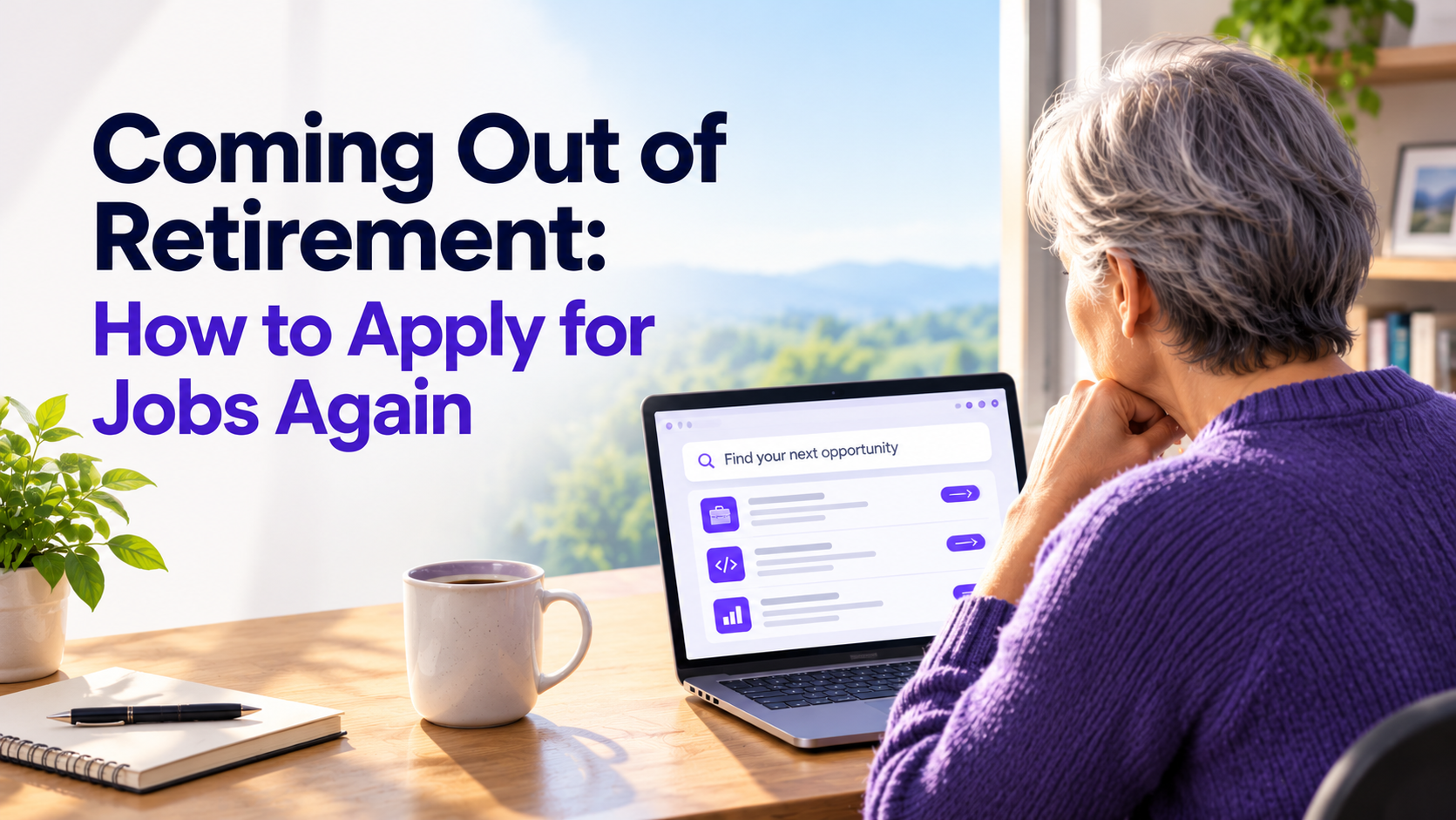 Coming out of retirement job search