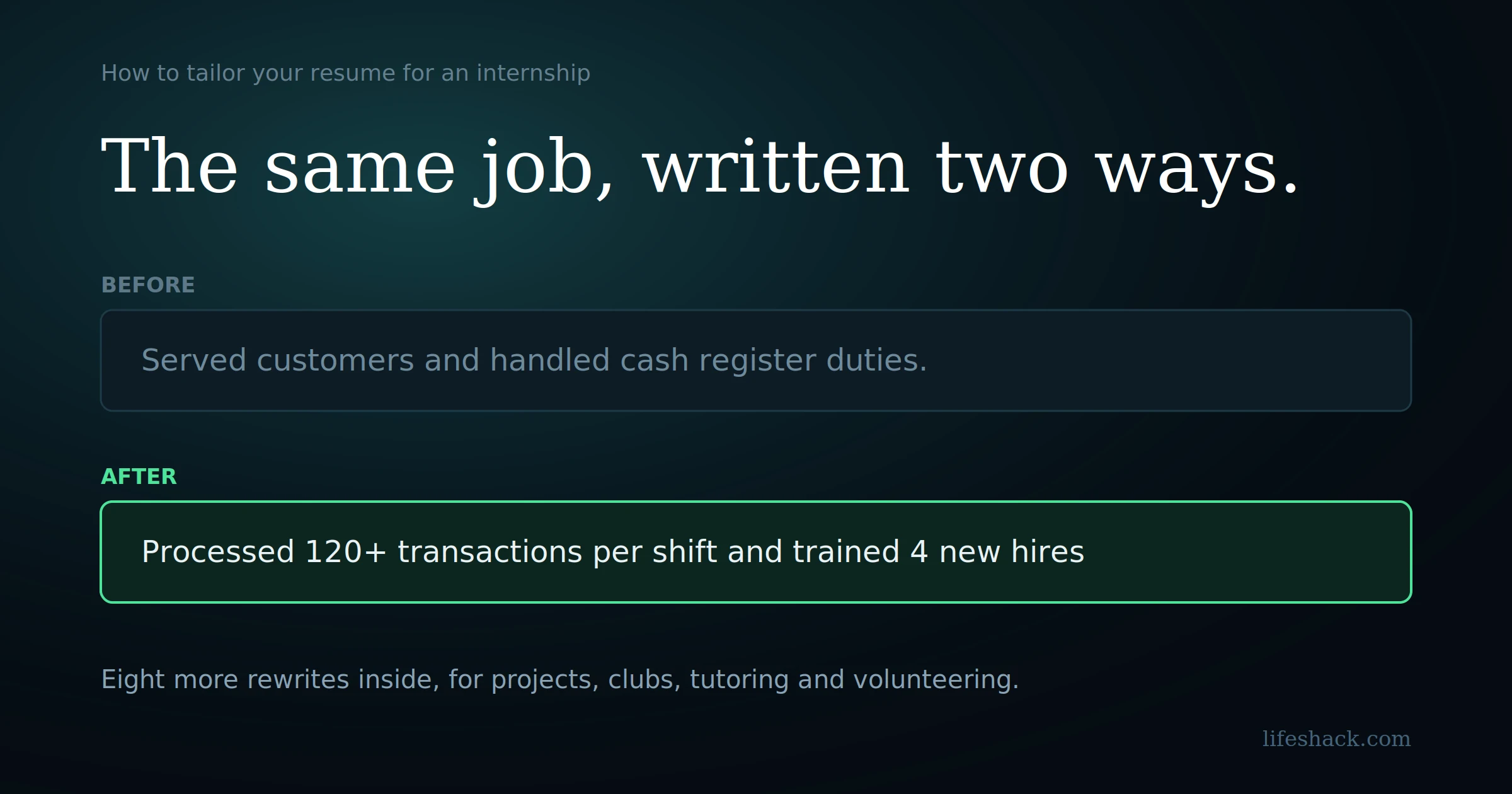How to Tailor Your Resume for an Internship